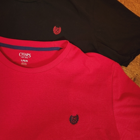 Chaps Other - Mens L Chaps Tee Shirts Tops Red and Black Large Tee
